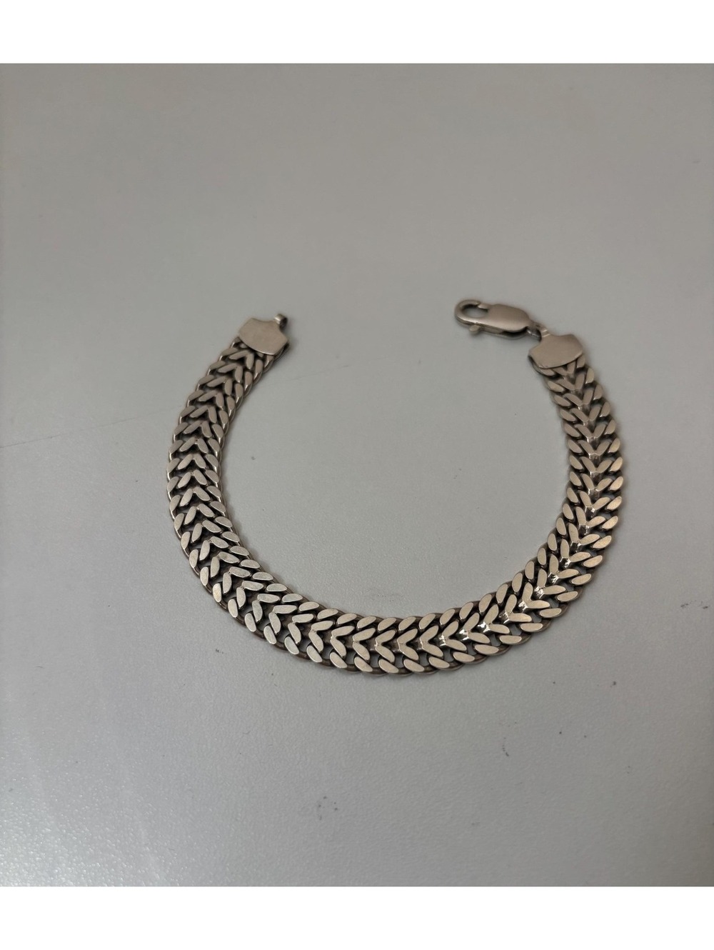 Vintage Sterling Silver Mid Century Chain Link Bracelet
